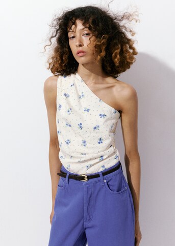 MANGO Top 'COYA' | bela barva: sprednja stran