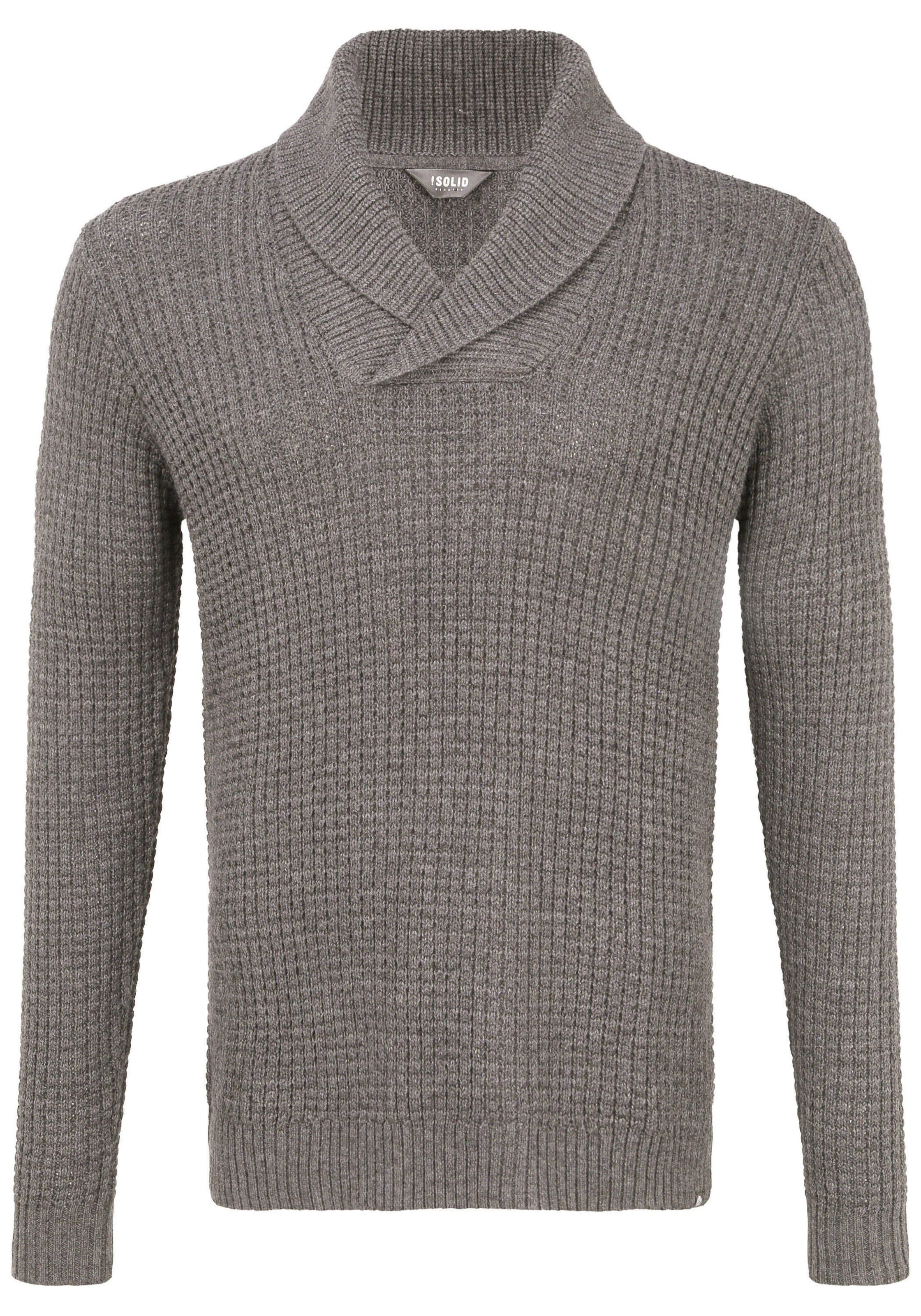 !Solid Pullover 'Mapari' in Grau: Vorderseite