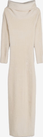 Bershka Knit dress in Beige: front