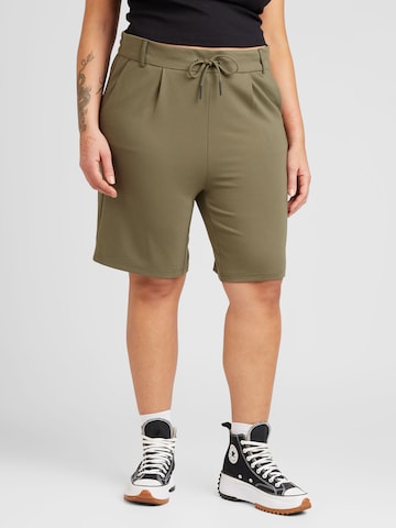 Regular Pantalon à plis ONLY Carmakoma en vert : devant