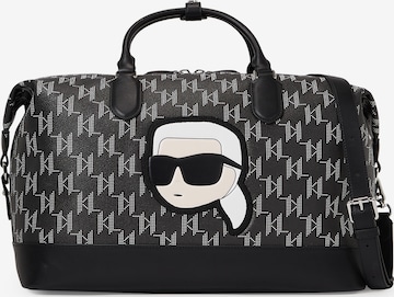 Karl Lagerfeld "Чанта за пътуване тип ""Weekender""" 'Ikonik2.0' в черно: отпред