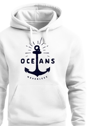 Neverless Sweatshirt 'Oceans Anker' in White