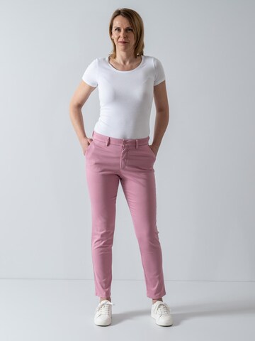 W. Wegener Slim fit Chino Pants 'Chiva 7500' in Pink