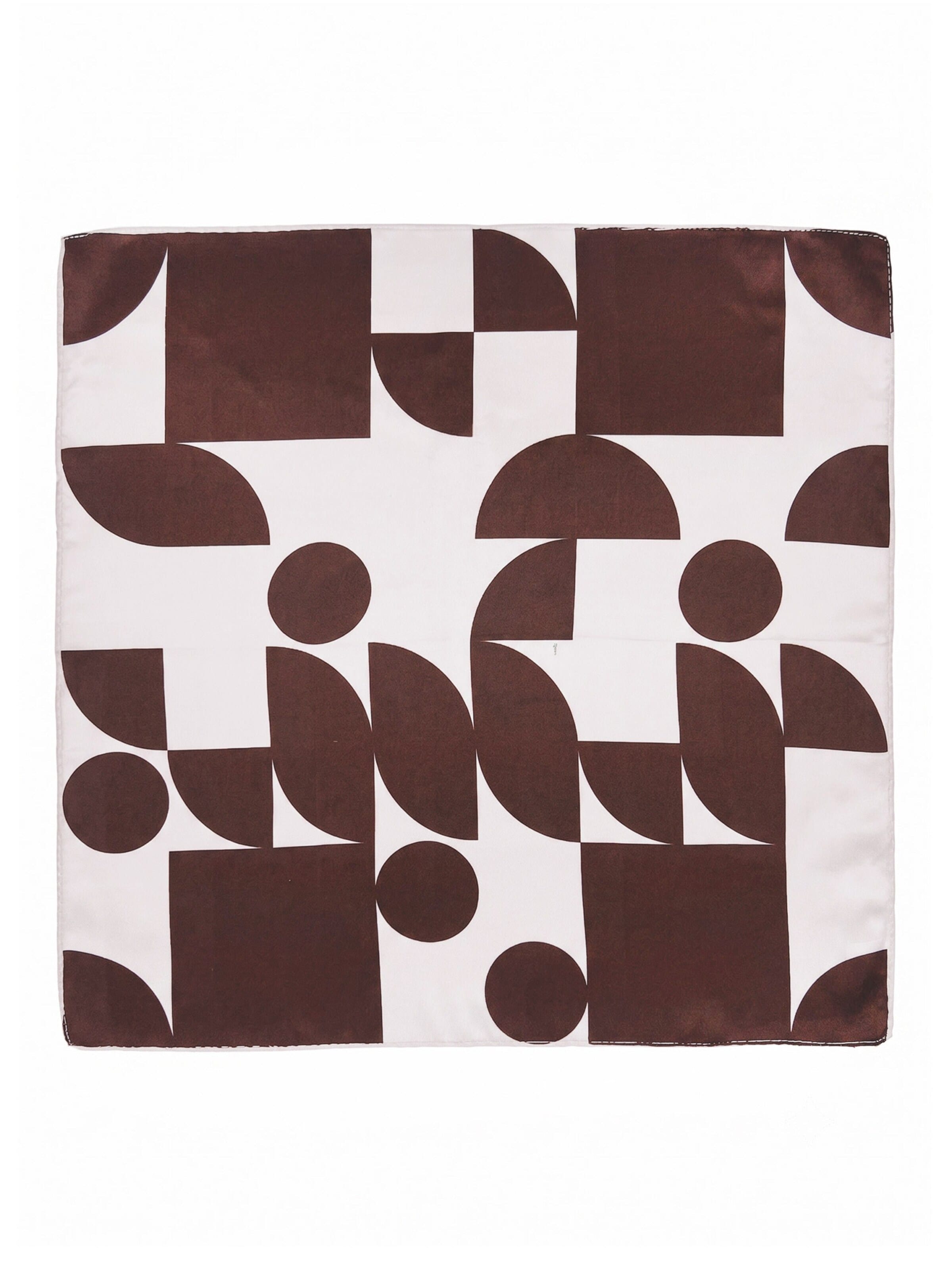 Vivi Idee Schal 'Seidentuch 53x53 cm Schoko Geometrie'‌‌ in Braun: Vorderseite