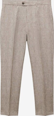 MANGO MAN Slim fit Pleated Pants 'Laurus' in Brown: front