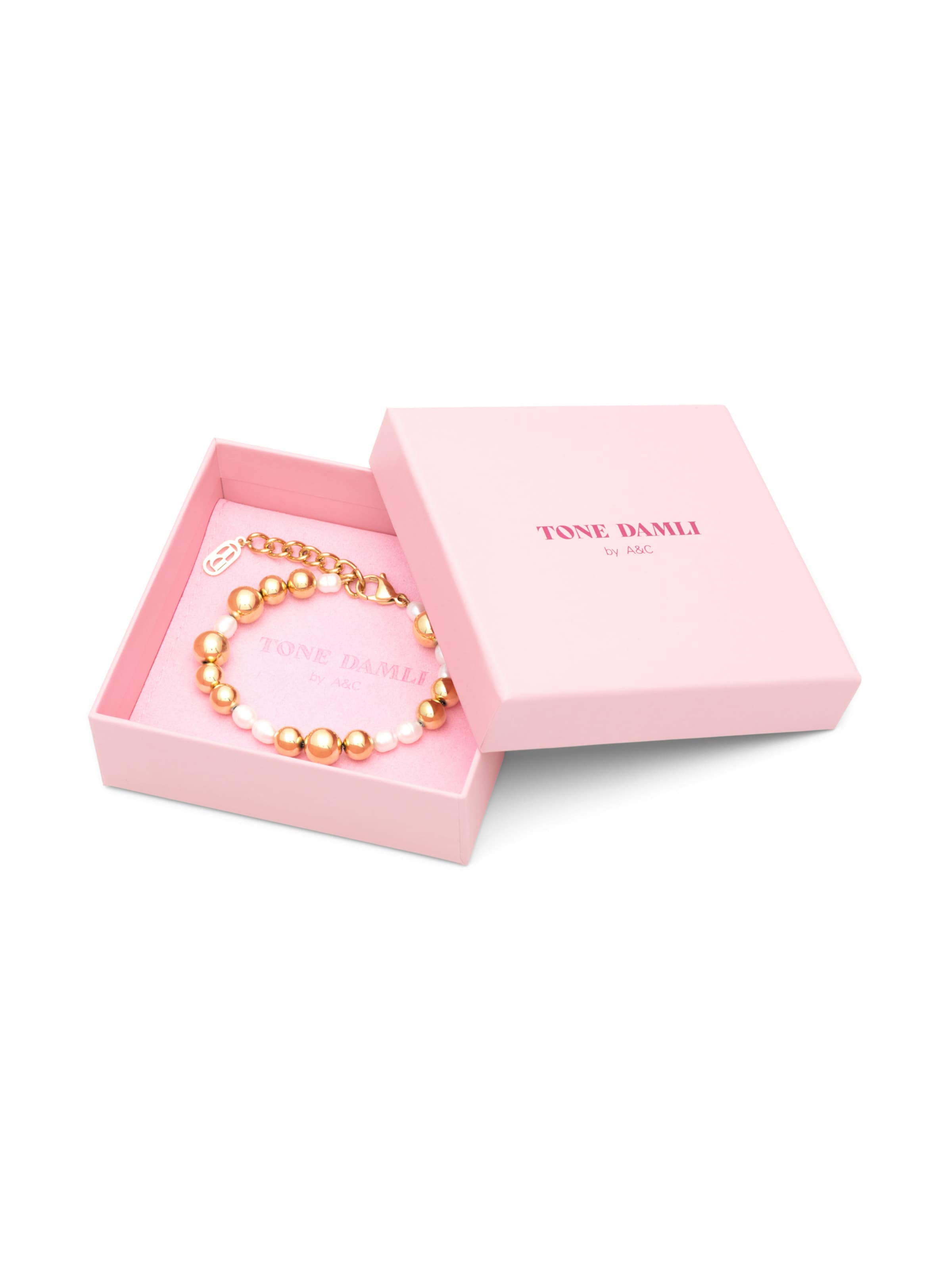 Bracelet 'Tone Damli  - Pearls' A&C Oslo – Nordic Design Jewellery en or