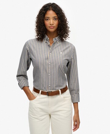 Chemisier 'Oxford' Superdry en gris : devant