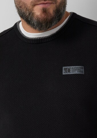 s.Oliver Men Big Sizes Pullover in Schwarz