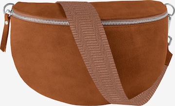 lePelou Gürteltasche 'ARIA large' in Braun: Vorderseite