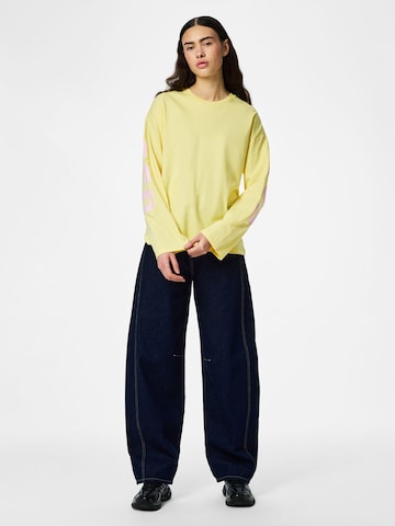 T-shirt 'Ria Fany' PIECES en jaune