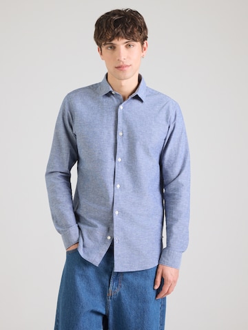 JJ Rebel Regular Fit Skjorte 'JREBMOSS' i blå: forside