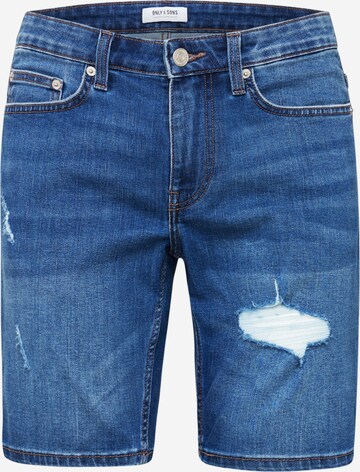 Only & Sons Regular Jeans 'LOOM' in Blauw: voorkant