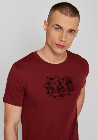 GREENBOMB Shirt 'Animal Stay Grounded' in Rood