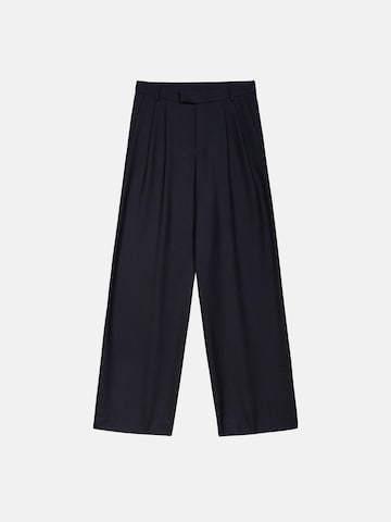 ENRAGE Loose fit Pleat-Front Pants 'PLEATED' in Blue