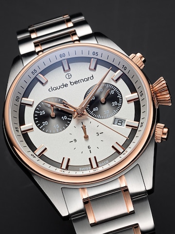 Claude Bernard Analog Watch 'Proud Heritage Chronograph' in White
