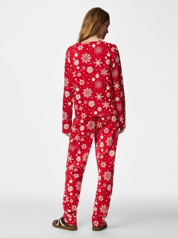PIECES Pyjamas 'PCNaya X-Mas' i rød