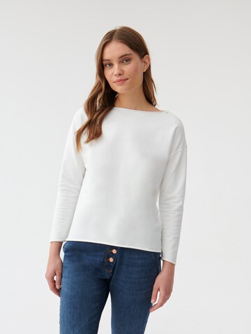 TATUUM Sweatshirt 'MALI' i vit: framsida