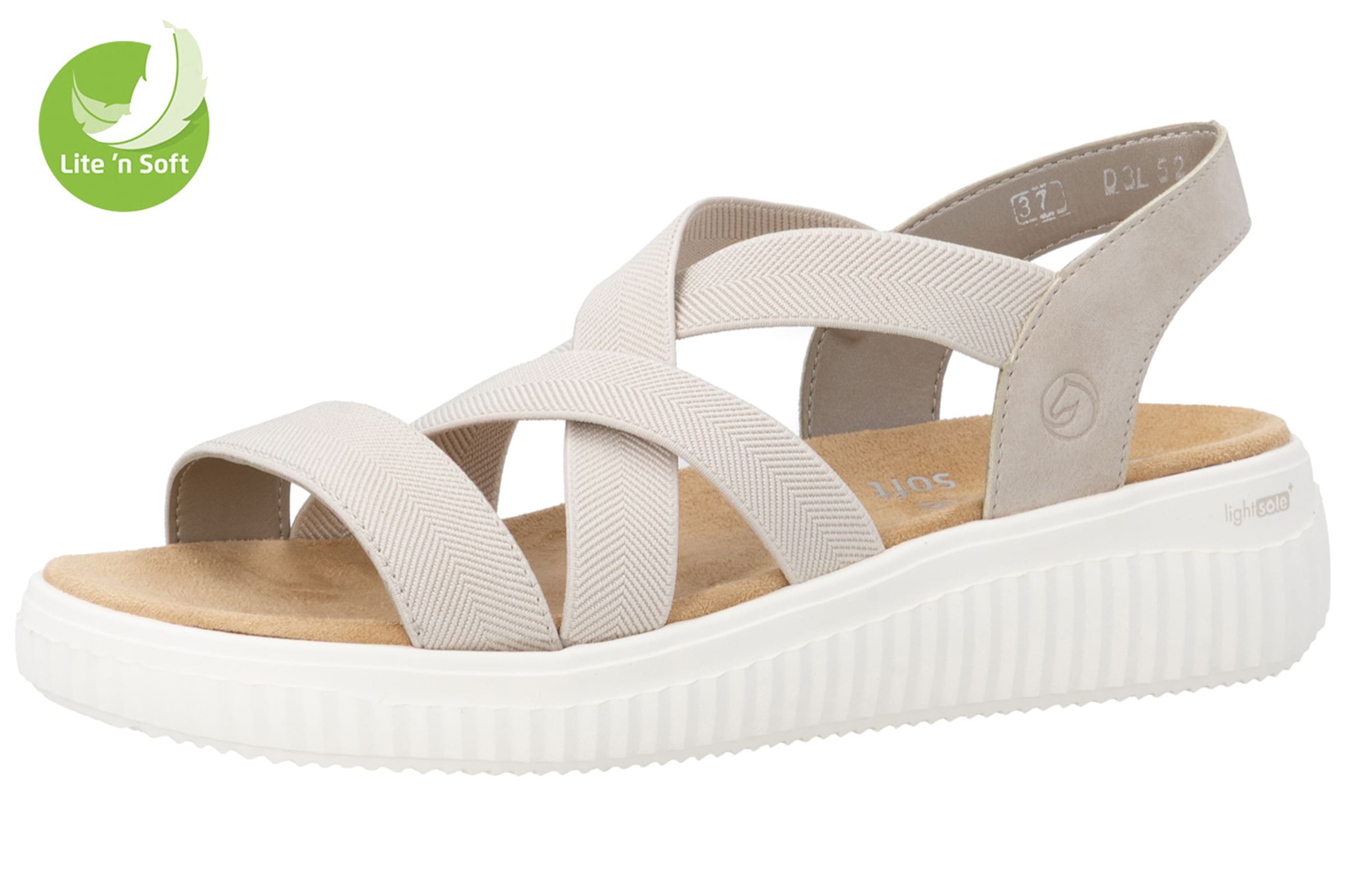 REMONTE Strap Sandals 'D3L52' in Beige: front