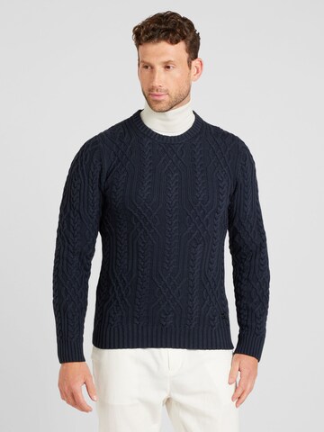 JOOP! Jeans Sweter 'Silano' w kolorze niebieski: przód