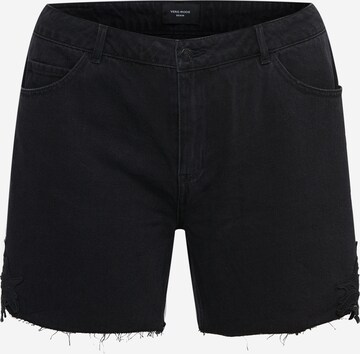 Vero Moda Curve Regular Shorts 'Nineteen' in Schwarz: predná strana