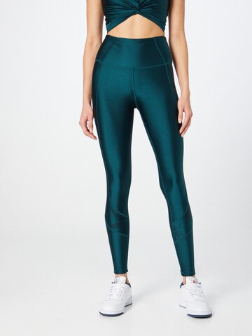 Skinny Pantalon de sport Reebok en vert : devant