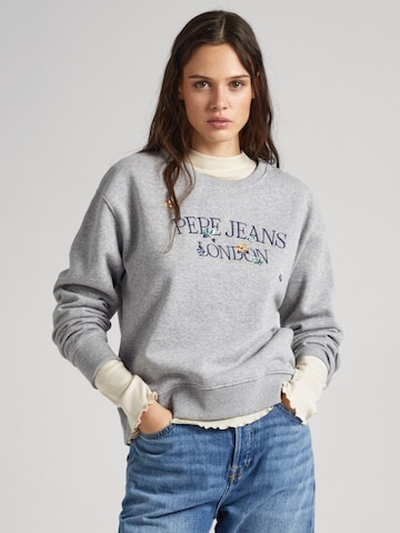 Pepe Jeans Sweatshirt 'VELLA' in Grijs: voorkant