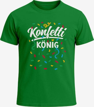 MoonWorks Shirt 'Konfetti König' in Green: front