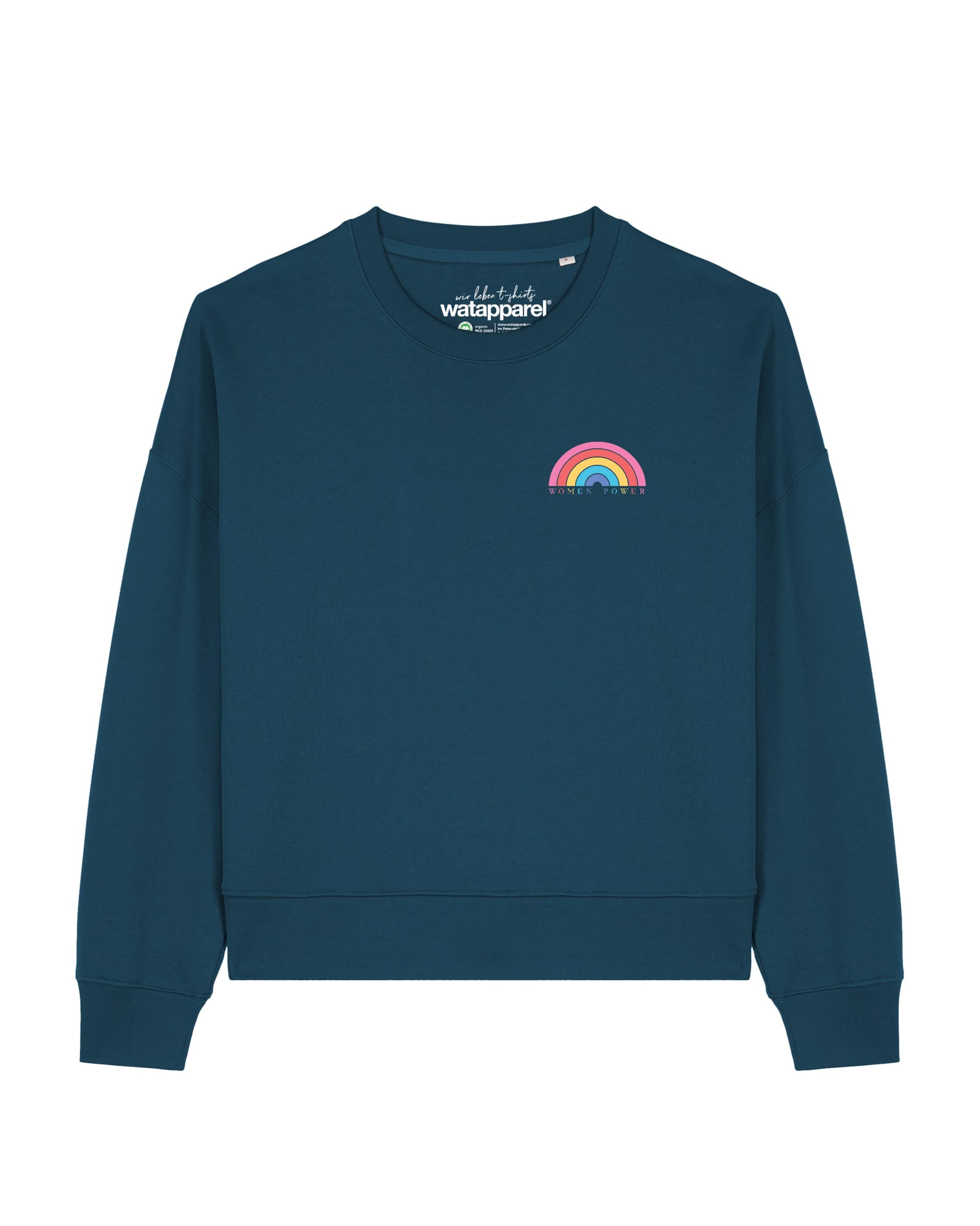 Watapparel Sweatshirt 'Women Power ' in Blue: front