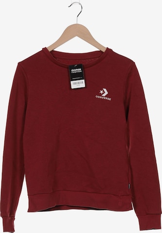 CONVERSE Sweatshirt & Zip-Up Hoodie in M in Red: front