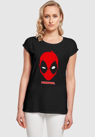 ABSOLUTE CULT T-Shirt 'Deadpool - Mask' in Schwarz: Vorderseite