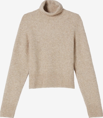 Bershka Sweater in Beige: front