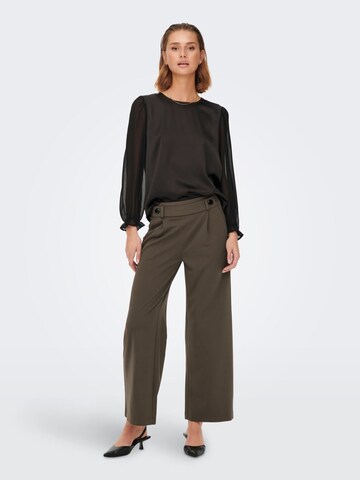 JDY Wide leg Pleat-Front Pants 'Geggo' in Brown