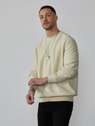 Sweat-shirt 'Torge' DAN FOX APPAREL en beige : devant