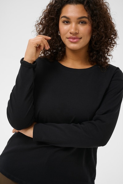 KAFFE CURVE Camiseta 'KCHellen' en negro, Vista del producto