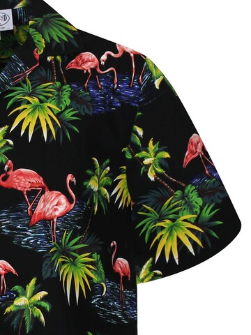 Pacific Legend Regular fit Button Up Shirt 'Flamingo' in Black