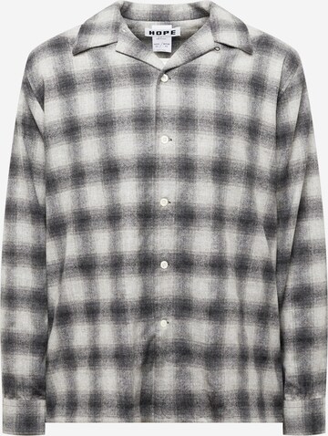 HOPE Comfort fit Button Up Shirt in Grey: front