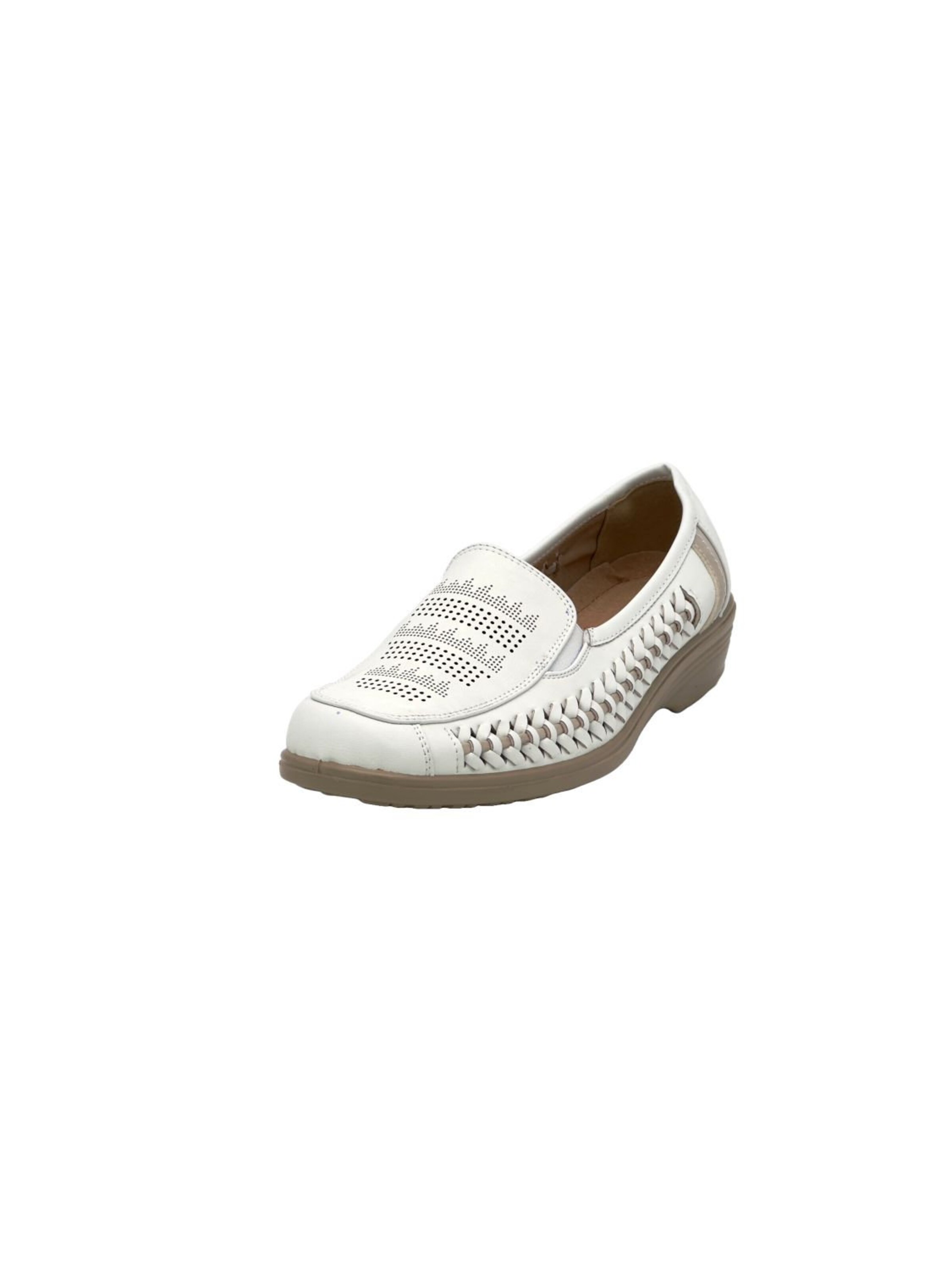 Nowaland Classic Flats in White: front