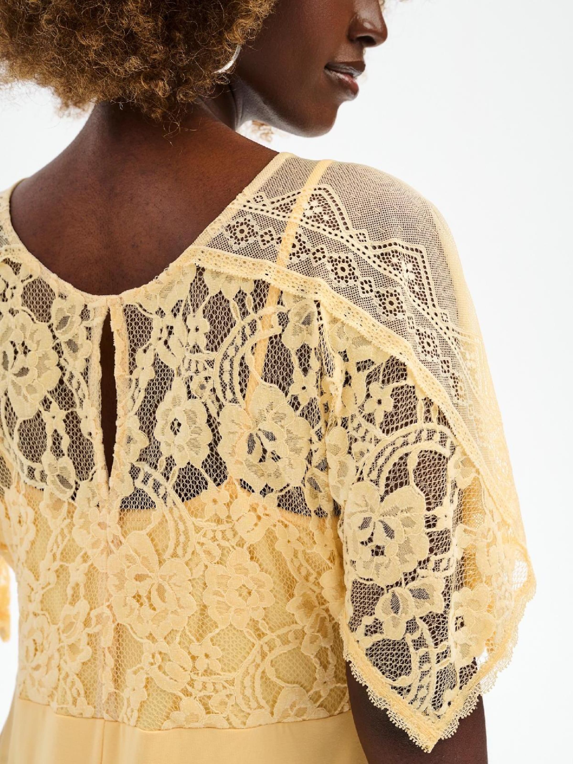 Blue Shadow Dress 'Danja-2' in Yellow