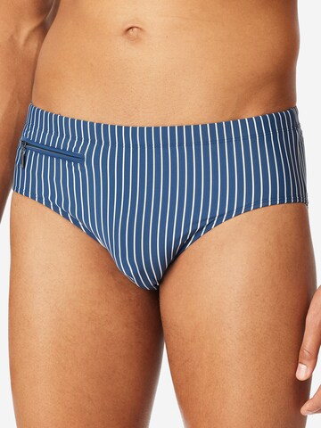 SCHIESSER Swim Trunks ' Ocean Swim ' in Blue: front
