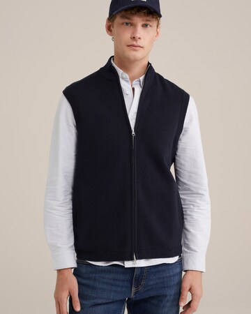 Vestes en maille WE Fashion en bleu : devant