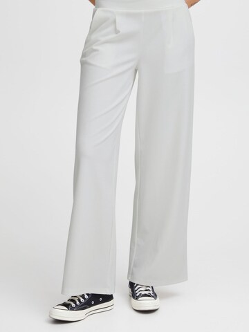 ICHI - Pierna ancha Pantalón 'KATE' en blanco: frente