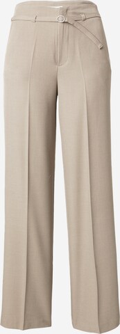 ONLY Regular Trousers with creases 'HELENE' in Brown: front