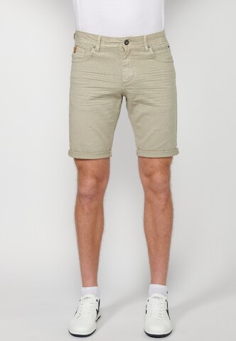 KOROSHI Slimfit Jeans i beige: framsida
