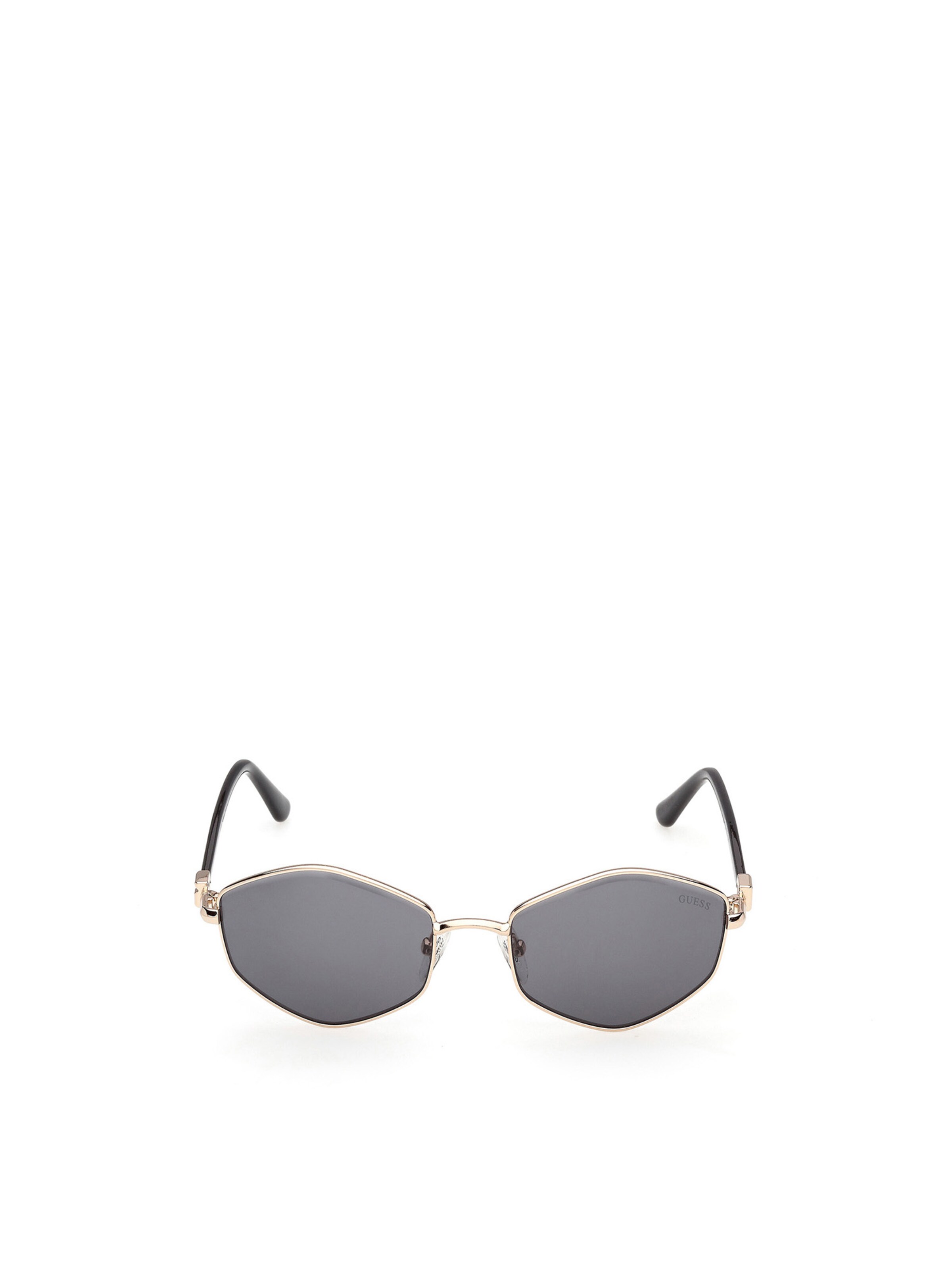 GUESS Lunettes de soleil en One Size en or / gris fumé / noir, Vue avec produit