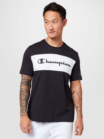 Champion Authentic Athletic Apparel T-Shirt in Schwarz: predná strana