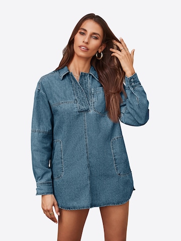 Imily Bela Bluse in Blau: Vorderseite