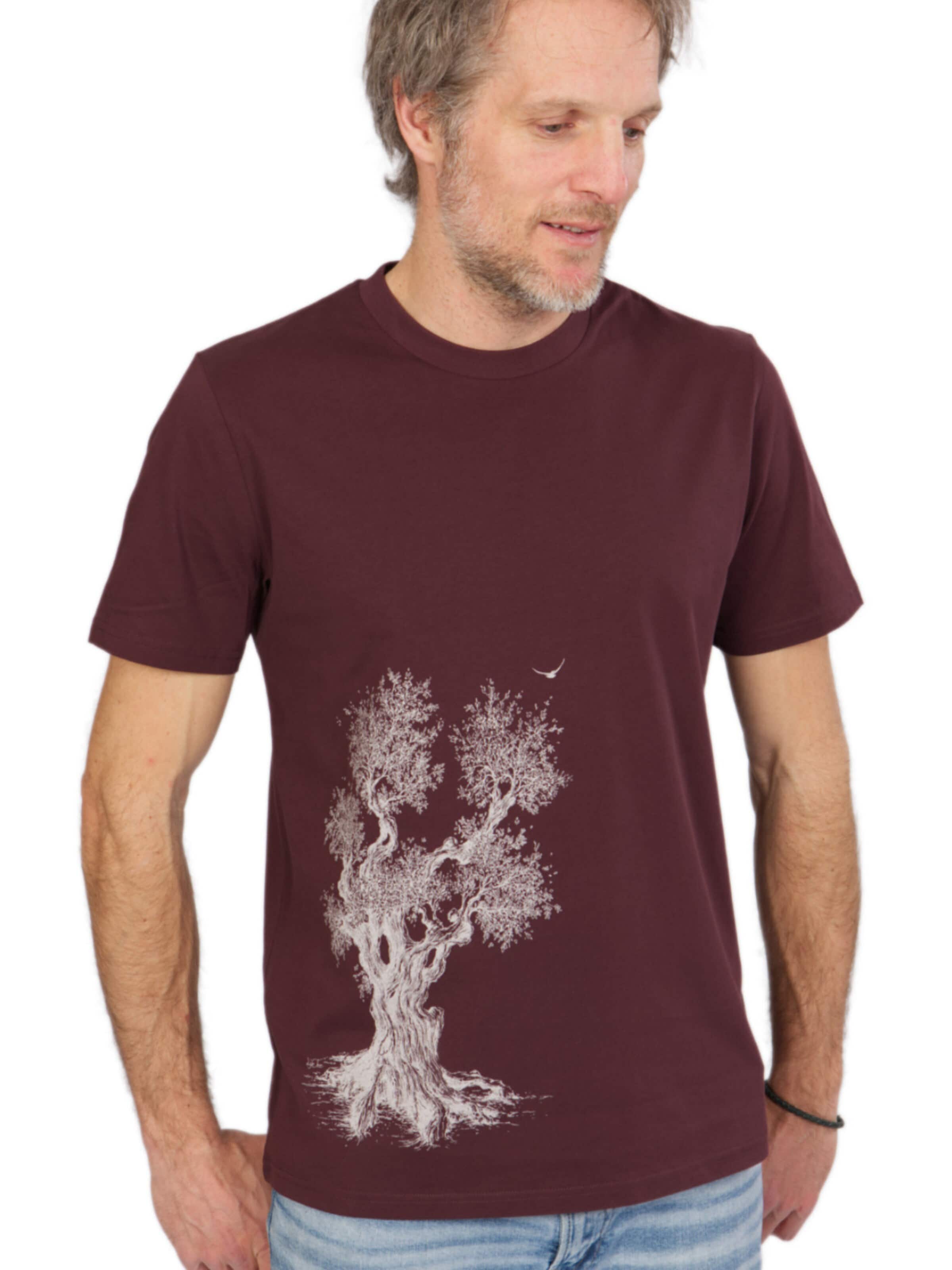 Maglietta 'Organic Fairwear Olive Tree' di Life-Tree in marrone