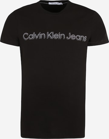 Calvin Klein Jeans PlusMajica - crna boja: prednji dio