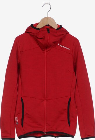 PEAK PERFORMANCE Sweatshirt & Zip-Up Hoodie in M in Red: front