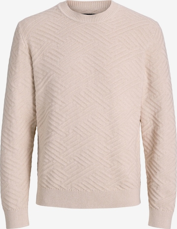 Pull-over JACK & JONES en beige : devant
